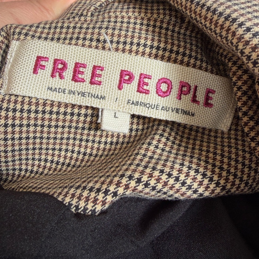 Free People Betty Blazer‎ Houndstooth Size large - Picture 5 of 7